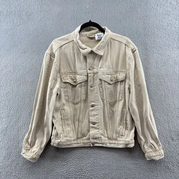 Princess Polly Western Denim Jacket Beige Size XS-S - Picture 3 of 10